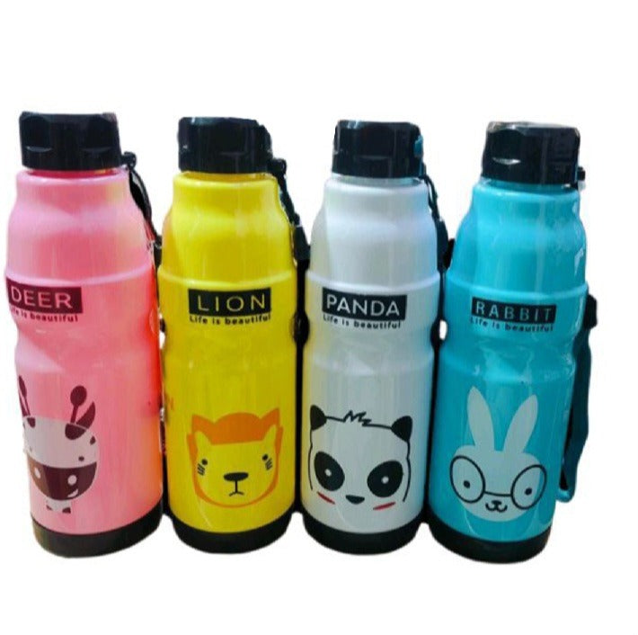 Commando Water Bottle – 500ml Leakproof BPA-Free Sports & Travel Bottle (Random Color & Design)