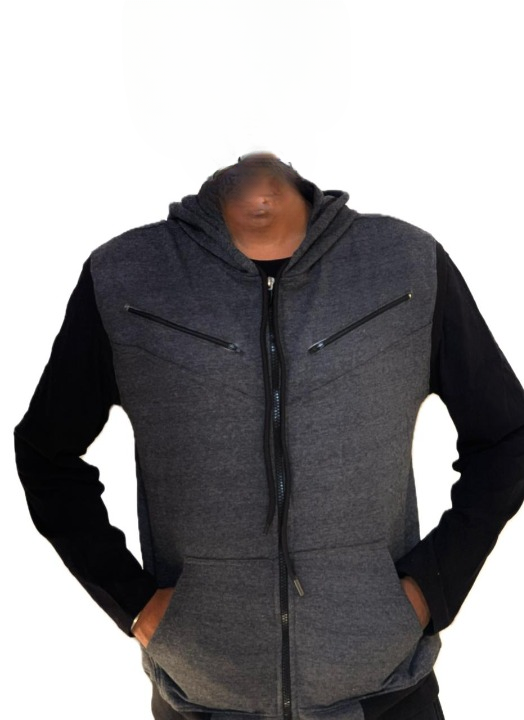 Men’s Casual Zip-Up Jaqueta Hoodie