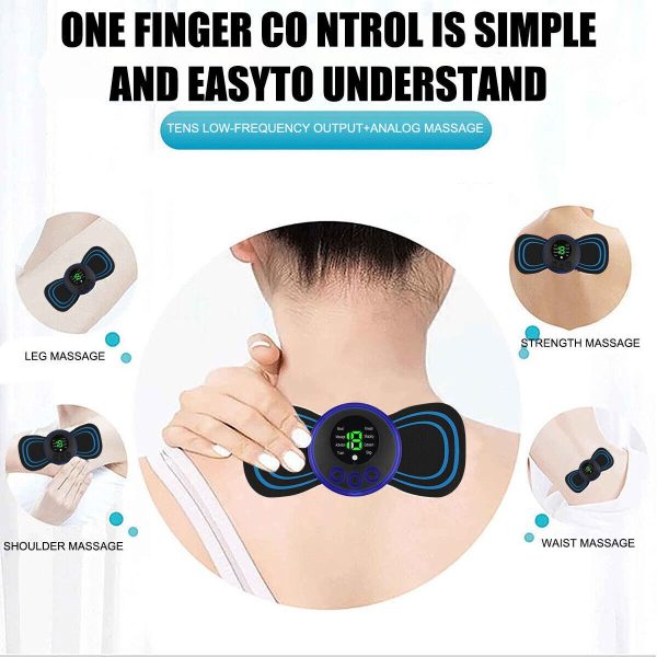 Portable Mini Electric Massager Ems Mini Body Massage Patch For Muscle