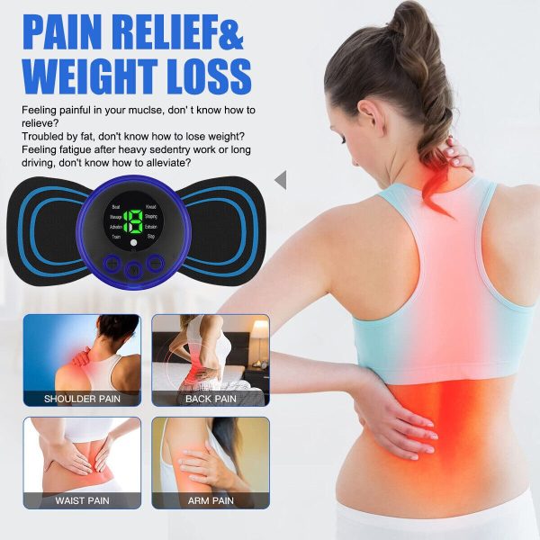 Portable Mini Electric Massager Ems Mini Body Massage Patch For Muscle