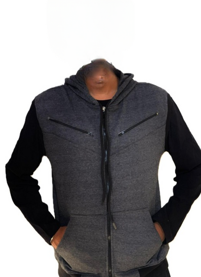 Men’s Casual Zip-Up Jaqueta Hoodie