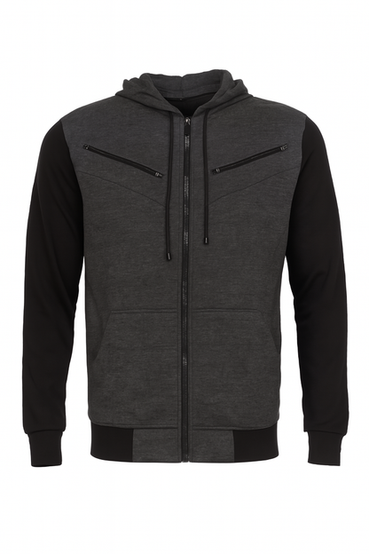 Men’s Casual Zip-Up Jaqueta Hoodie