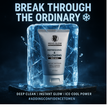 Men’s Glow Facewash Bundle – Facewash + Whitening Cream Combo Set 2 in 1
