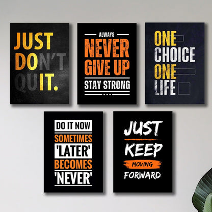 Set Of 6 Motivational Wooden Canvas Frames For Wall Decore 8×11 Inches Size / Sticky Phototiles Frames